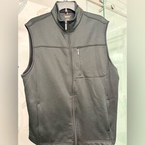 Van Heusen Black Men's Full-Zip Fleece Vest